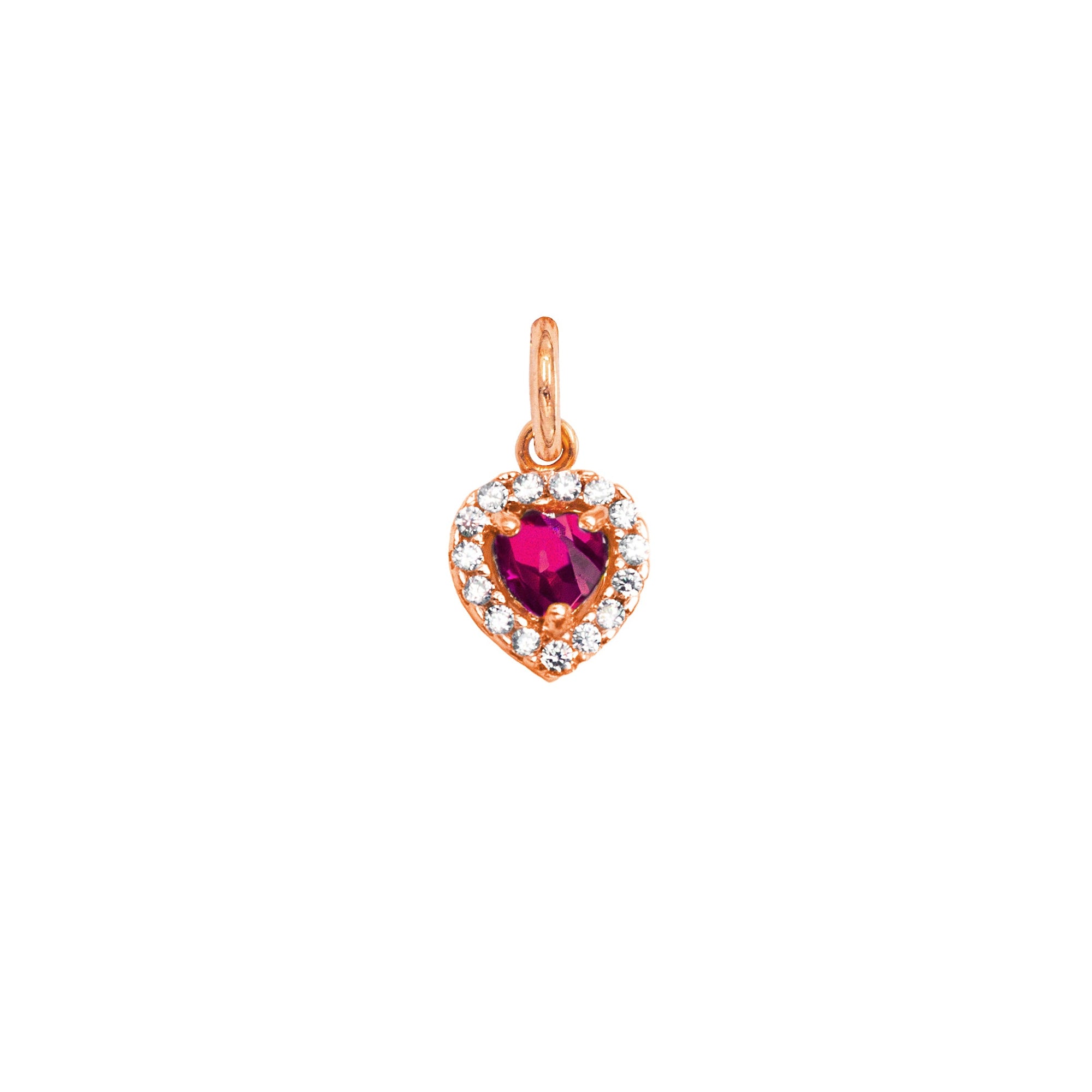 Charm Rubino in Oro e Zirconi