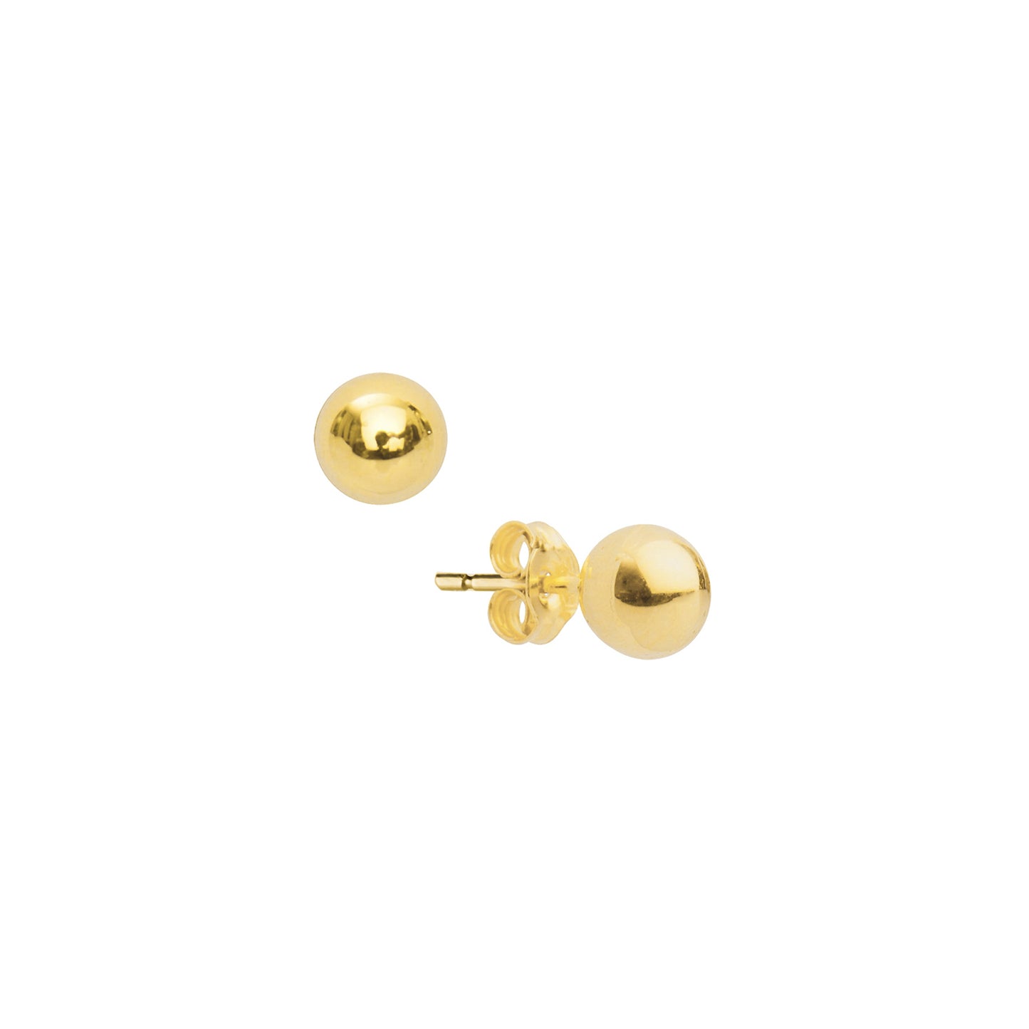 Real Gold Sphere Earrings
