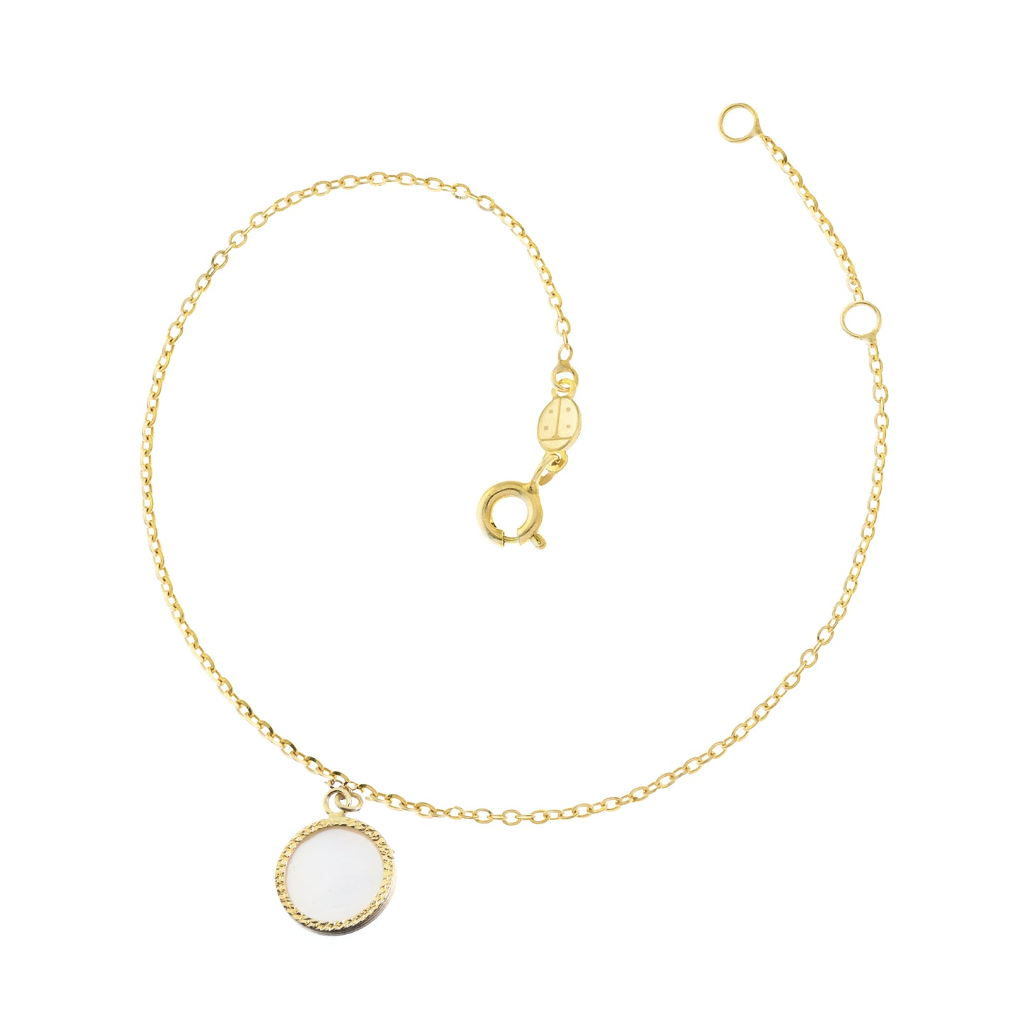 Bracciale Cerchio d'Oro Vero e Madreperla