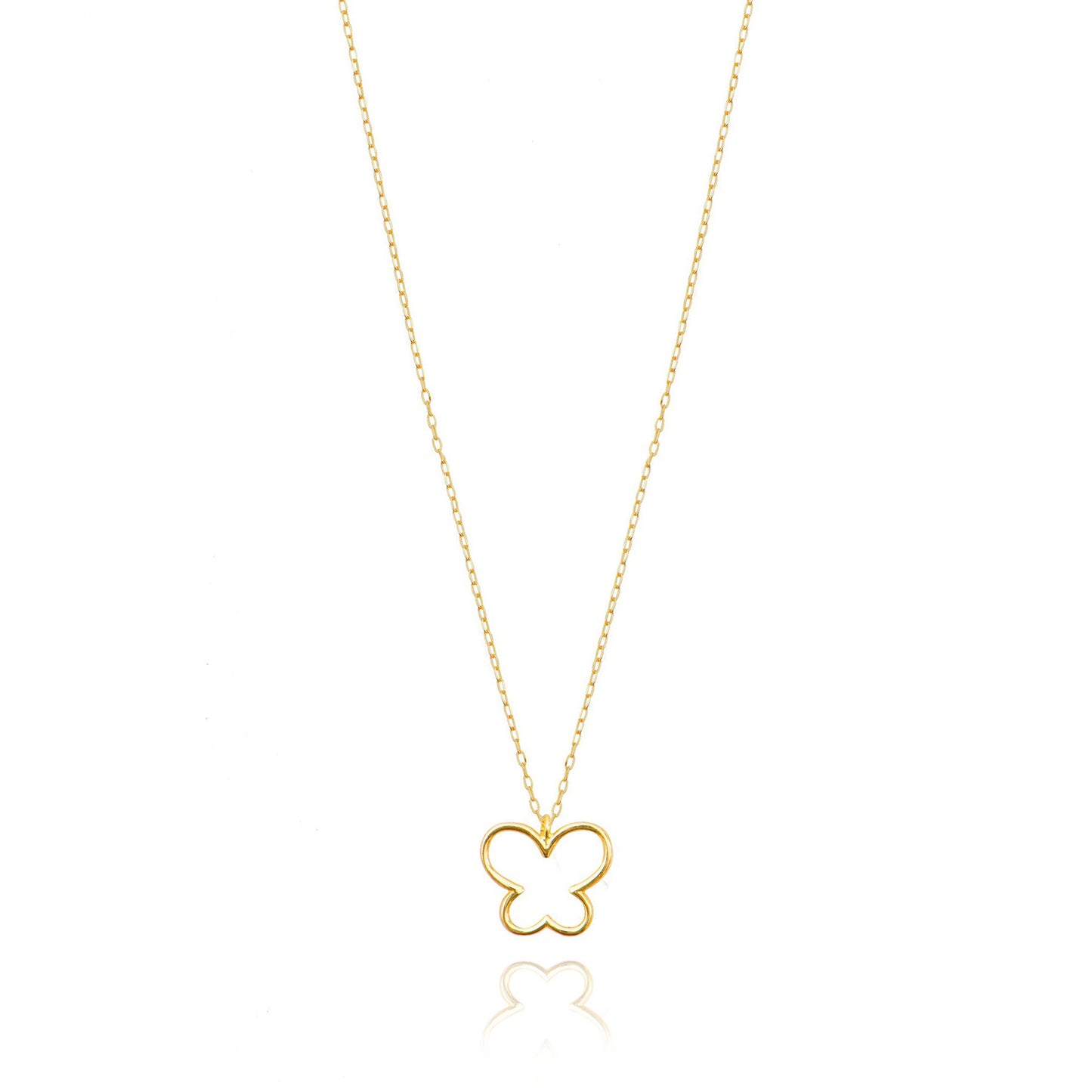 Butterfly Necklace in Real Gold