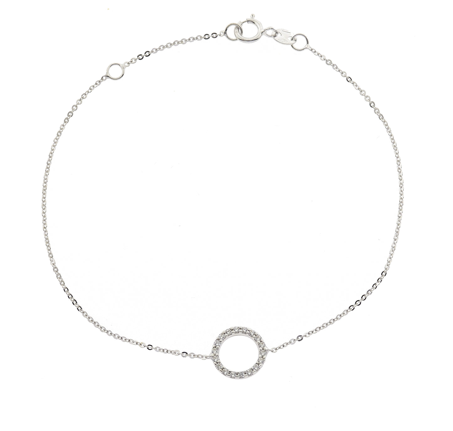 Bracciale Cerchio d'Oro Vero e Zirconi