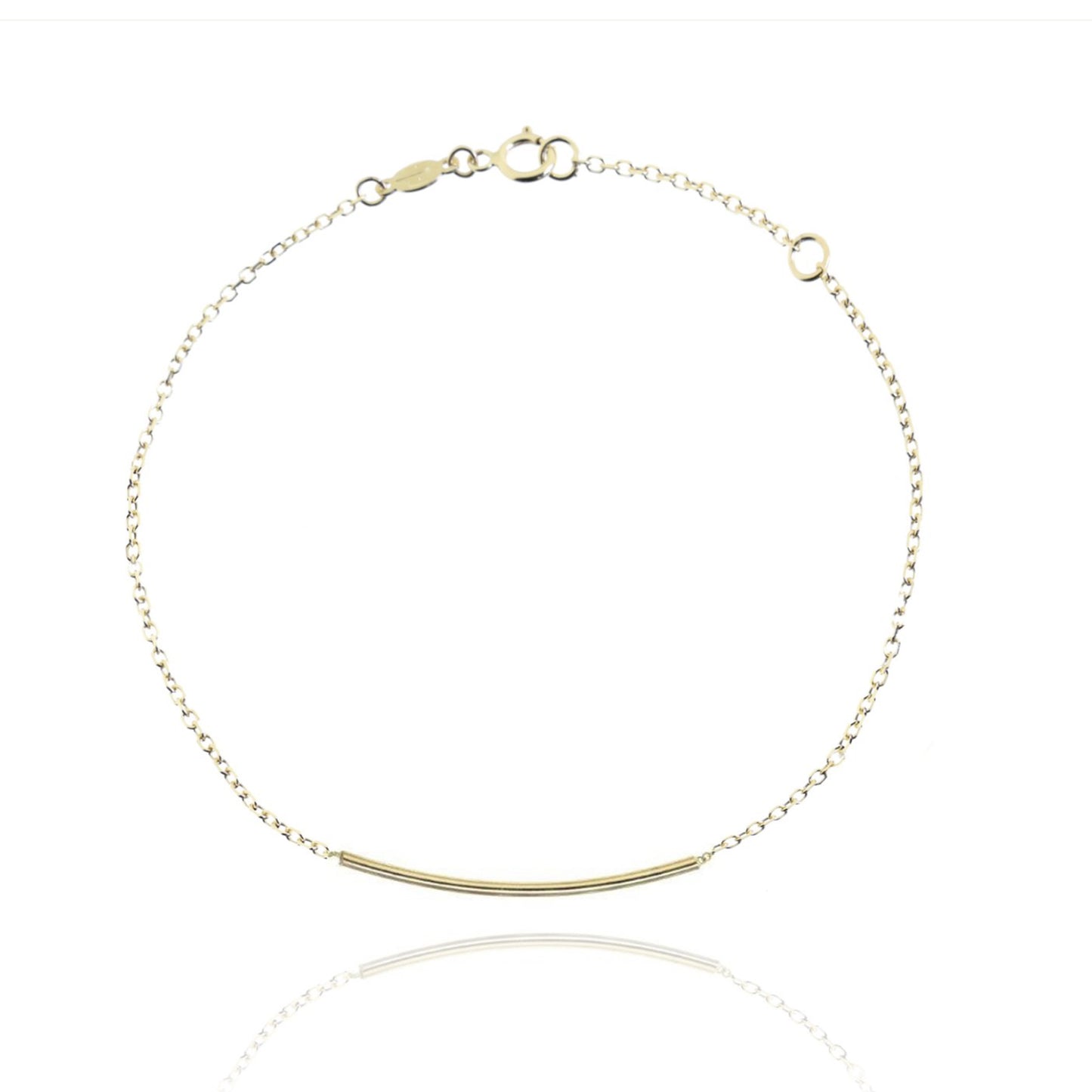 Line Bracelet in Real Gold