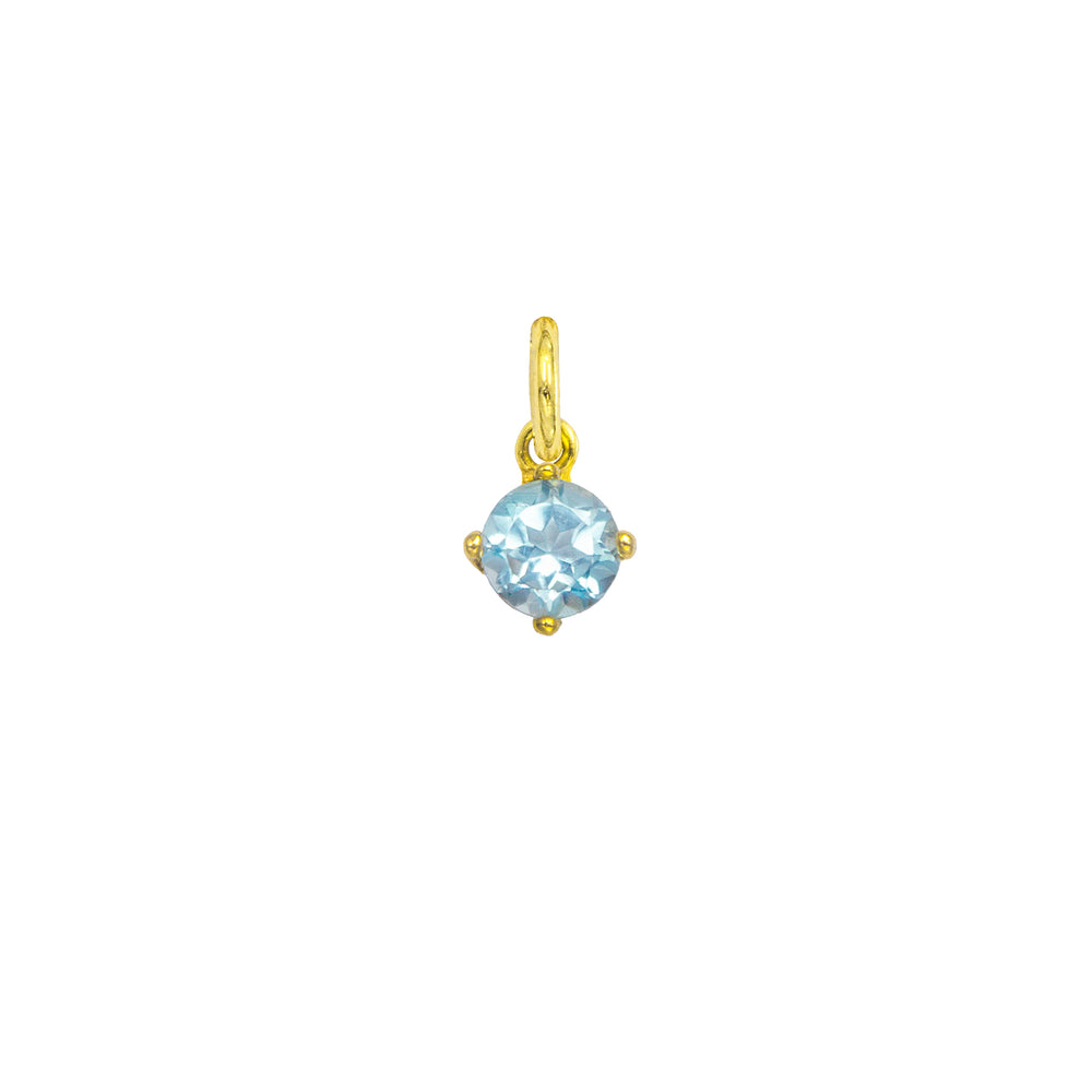 Charm Zircone Acquamarina in Oro in Oro giallo | Facco Gioielli