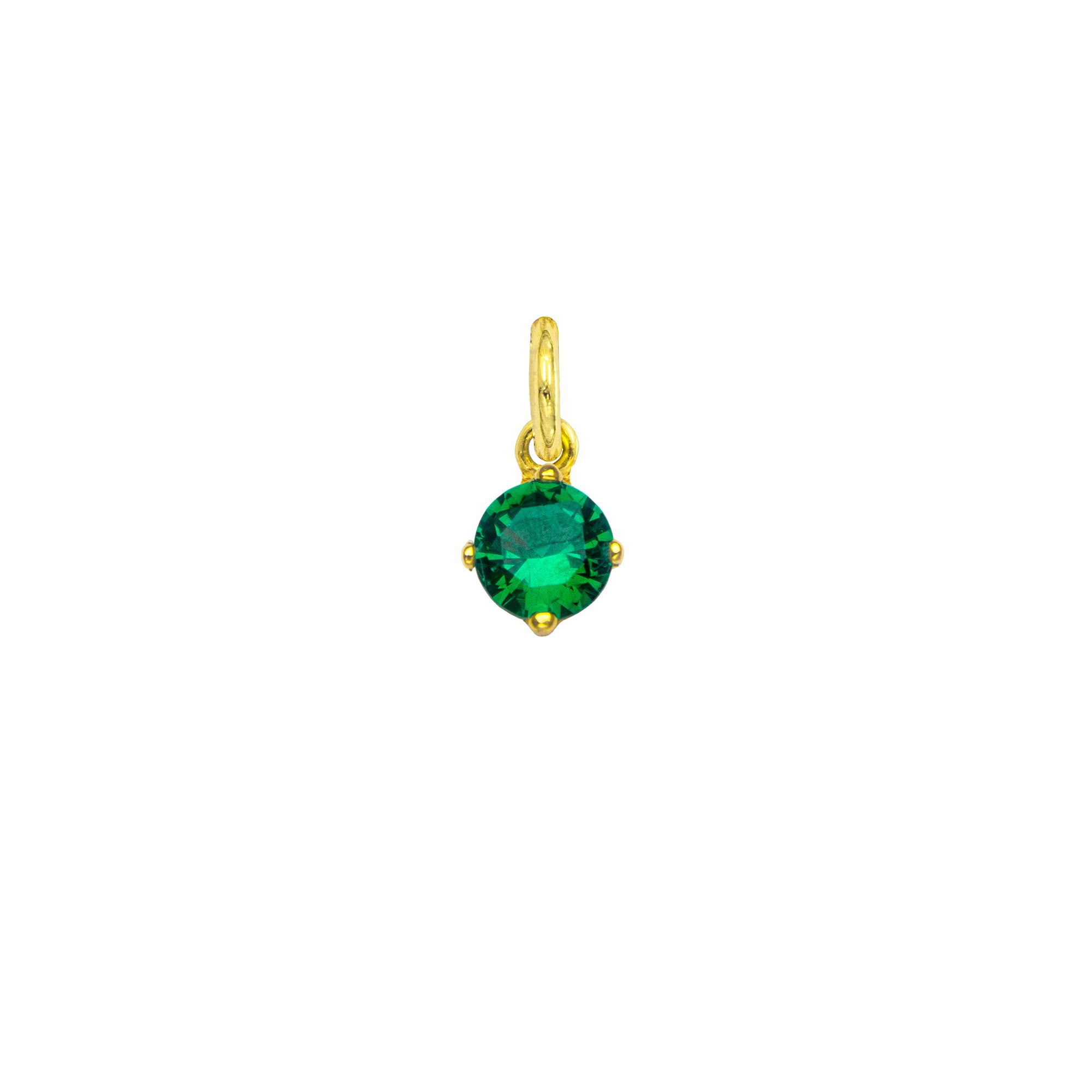 Charm Zircone Smeraldo in Oro