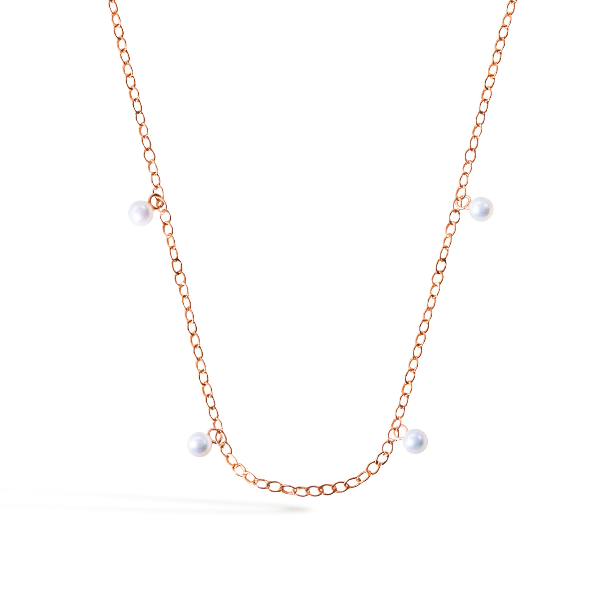 Collana in Oro Rosa e Perle