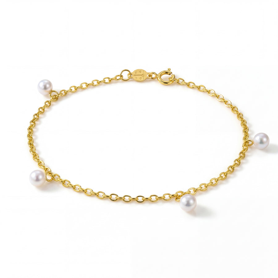 Base Bracciale in Oro e Perle