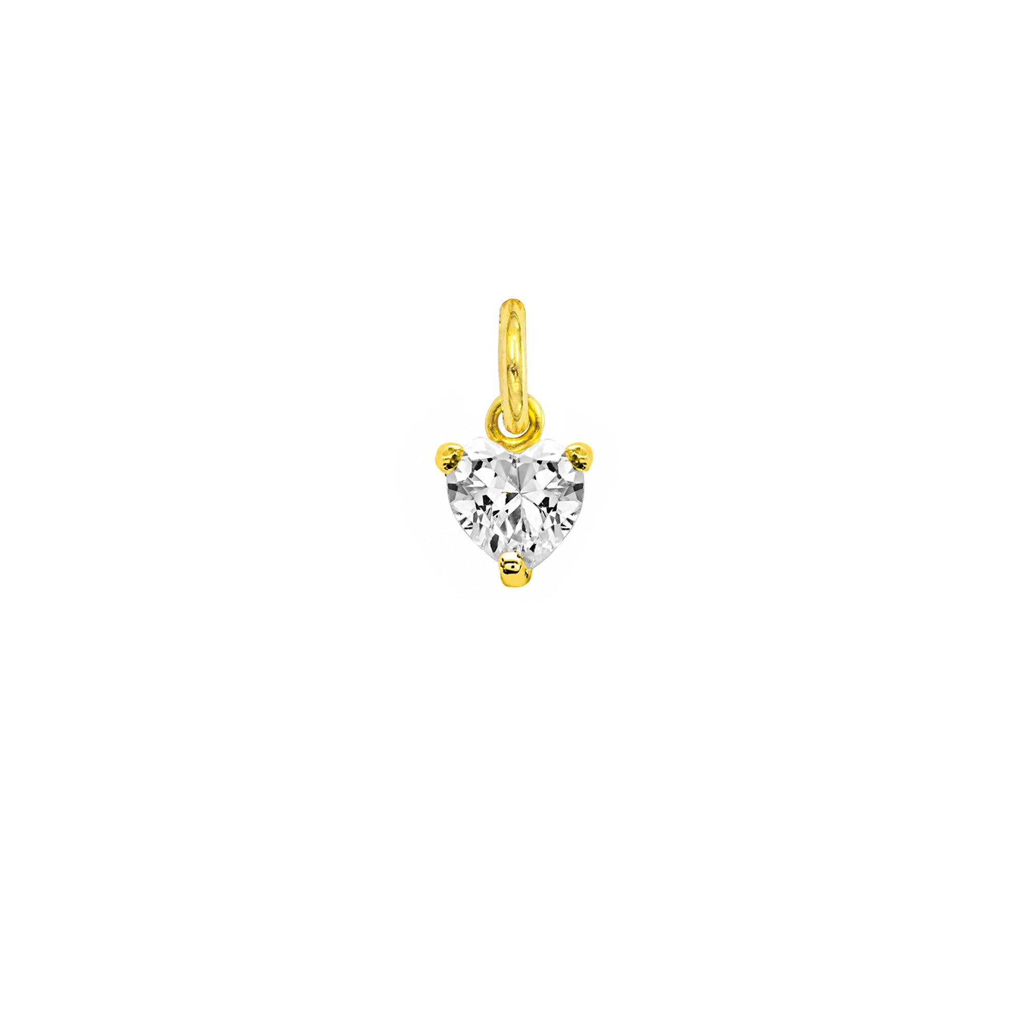 Charm Cuore in Oro e Zirconi
