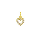 Charm Cuore in Oro e Zirconi in Oro giallo | Facco Gioielli