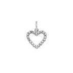 Charm Cuore in Oro e Zirconi in oro bianco | Facco Gioielli