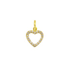 Charm Cuore in Oro e Zirconi in oro giallo | Facco Gioielli