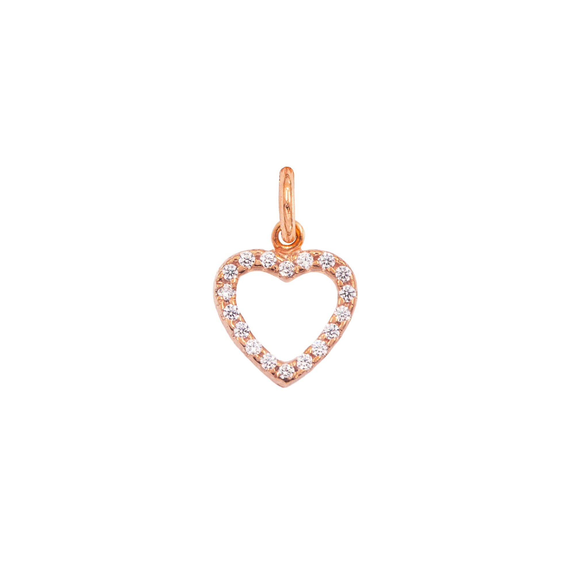 Charm Cuore in Oro e Zirconi