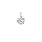 Charm Cuore in Oro e Zirconi in Oro bianco | Facco Gioielli