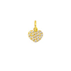 Charm Corazón de Oro con Circonitas en oro amarillo | Facco Gioielli