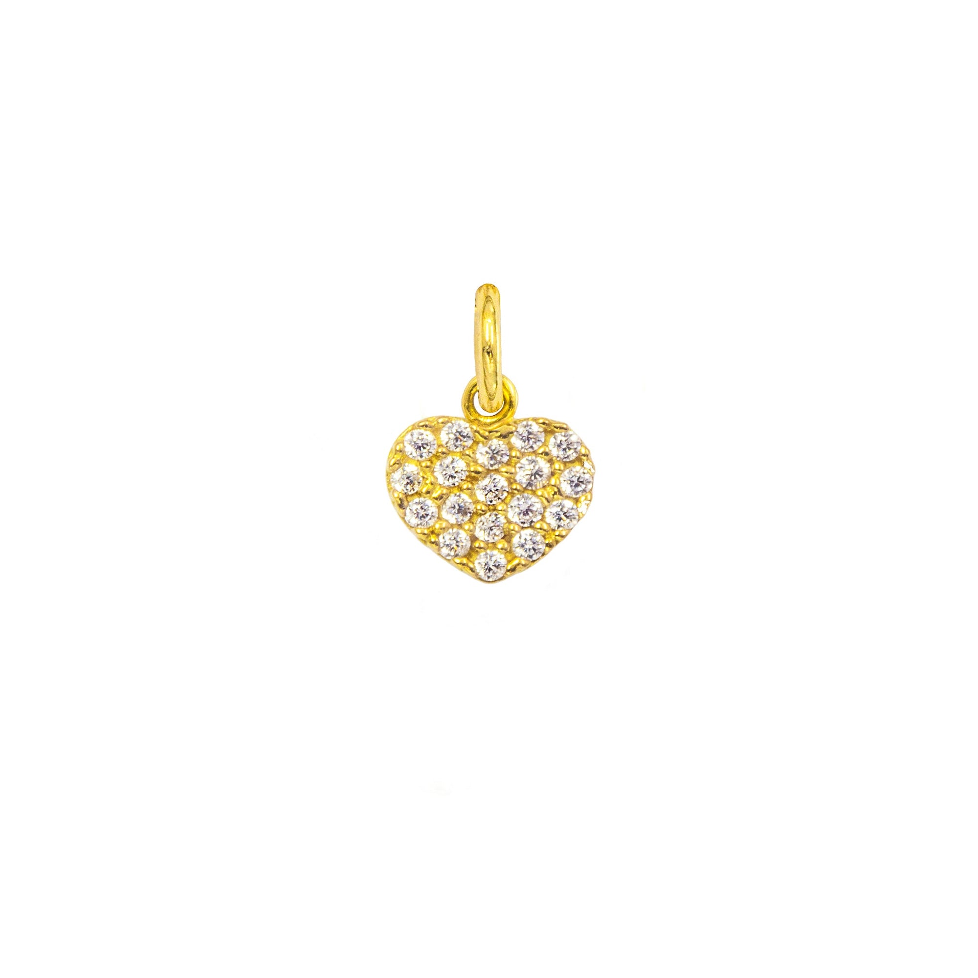 Charm Cuore in Oro e Zirconi
