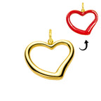 Charm Cuore in Oro e Smalto Rosso in Oro giallo | Facco Gioielli