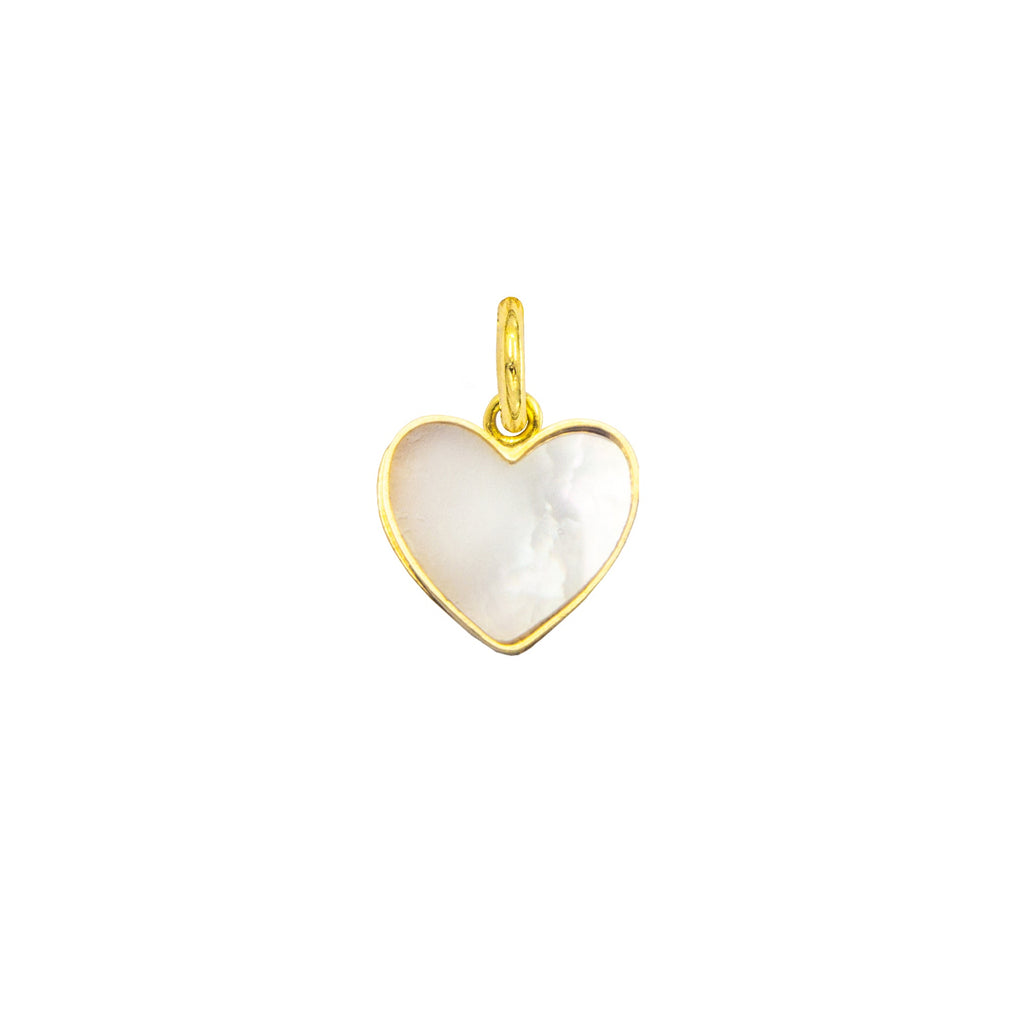 Charm Cuore in Oro e Madreperla in Oro giallo | Facco Gioielli