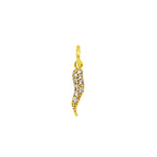 Charm Cornetto in Oro e Zirconi in Oro Giallo | Facco Gioielli