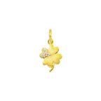 Charm Quadrifoglio in Oro e Zirconi in oro giallo | Facco Gioielli
