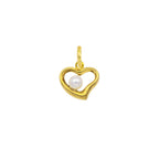 Charm Cuore in Oro e Perla in oro giallo | Facco Gioielli
