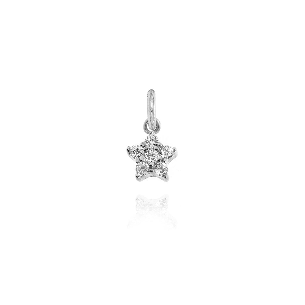 Charm Stella in Oro e Zirconi in oro bianco | Facco Gioielli
