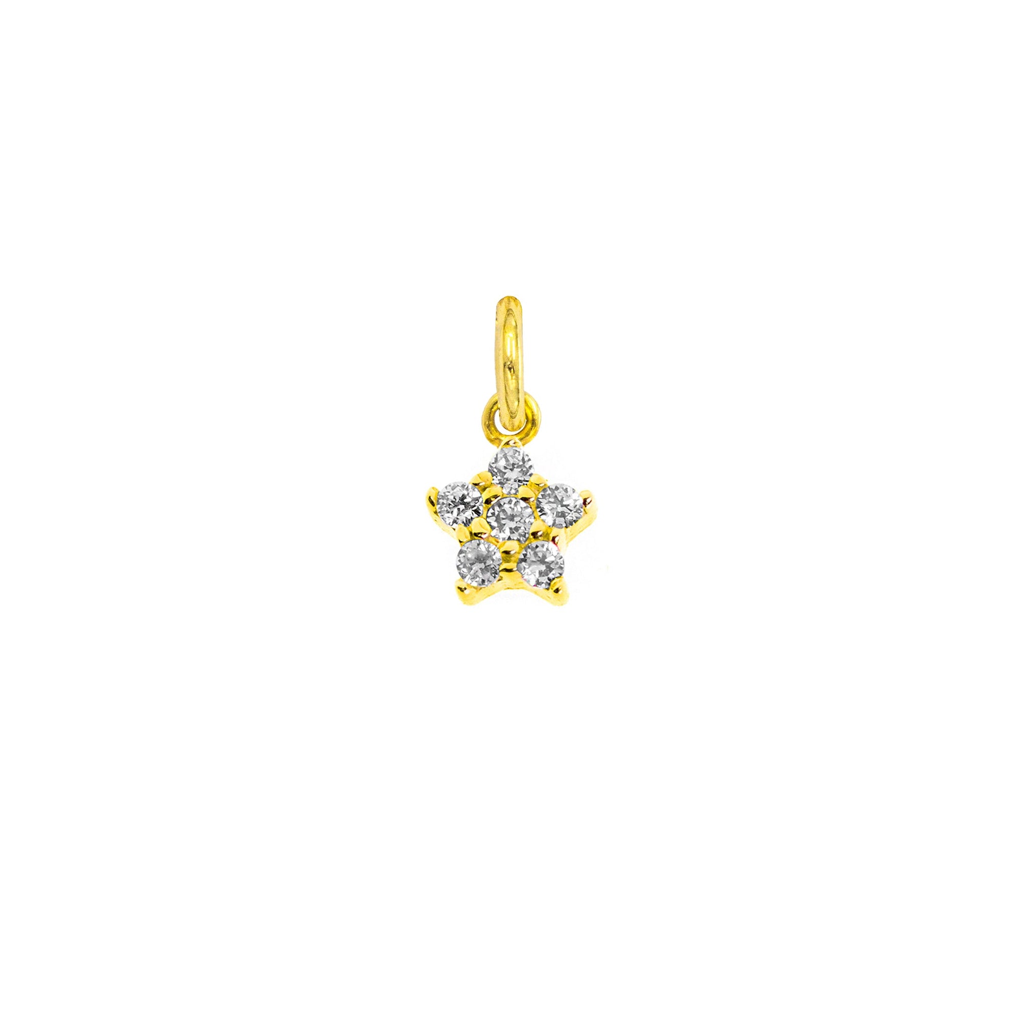 Charm Stella in Oro e Zirconi