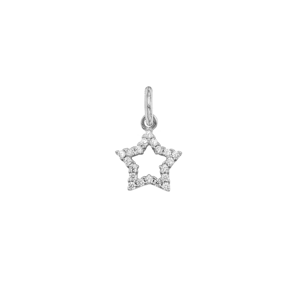 Charm Stella in Oro e Zirconi in oro bianco | Facco Gioielli