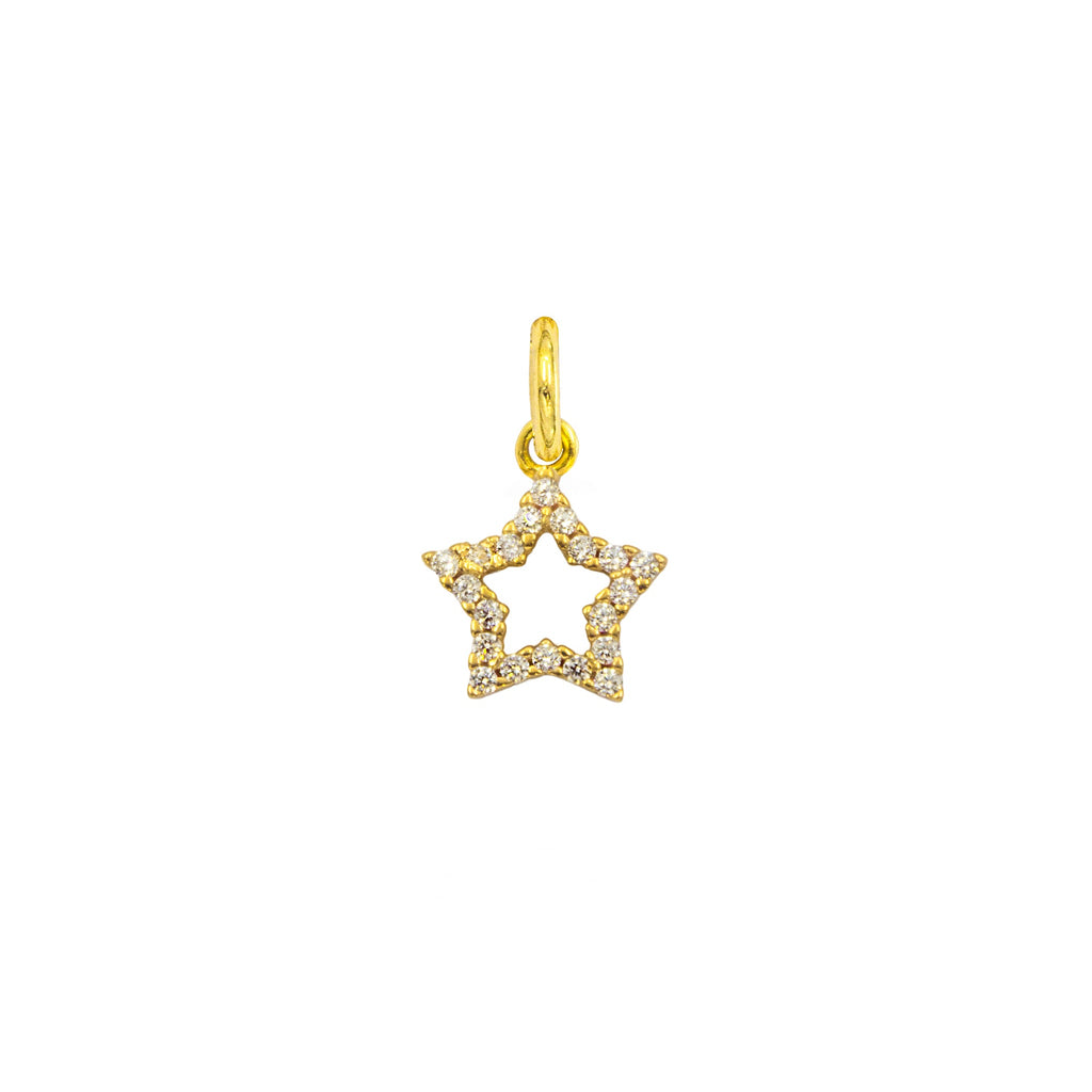 Charm Stella in Oro e Zirconi in oro giallo | Facco Gioielli