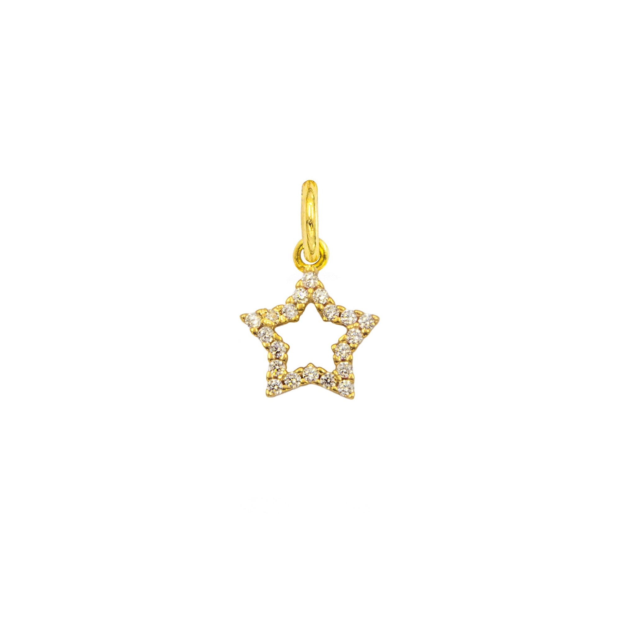Charm Stella in Oro e Zirconi