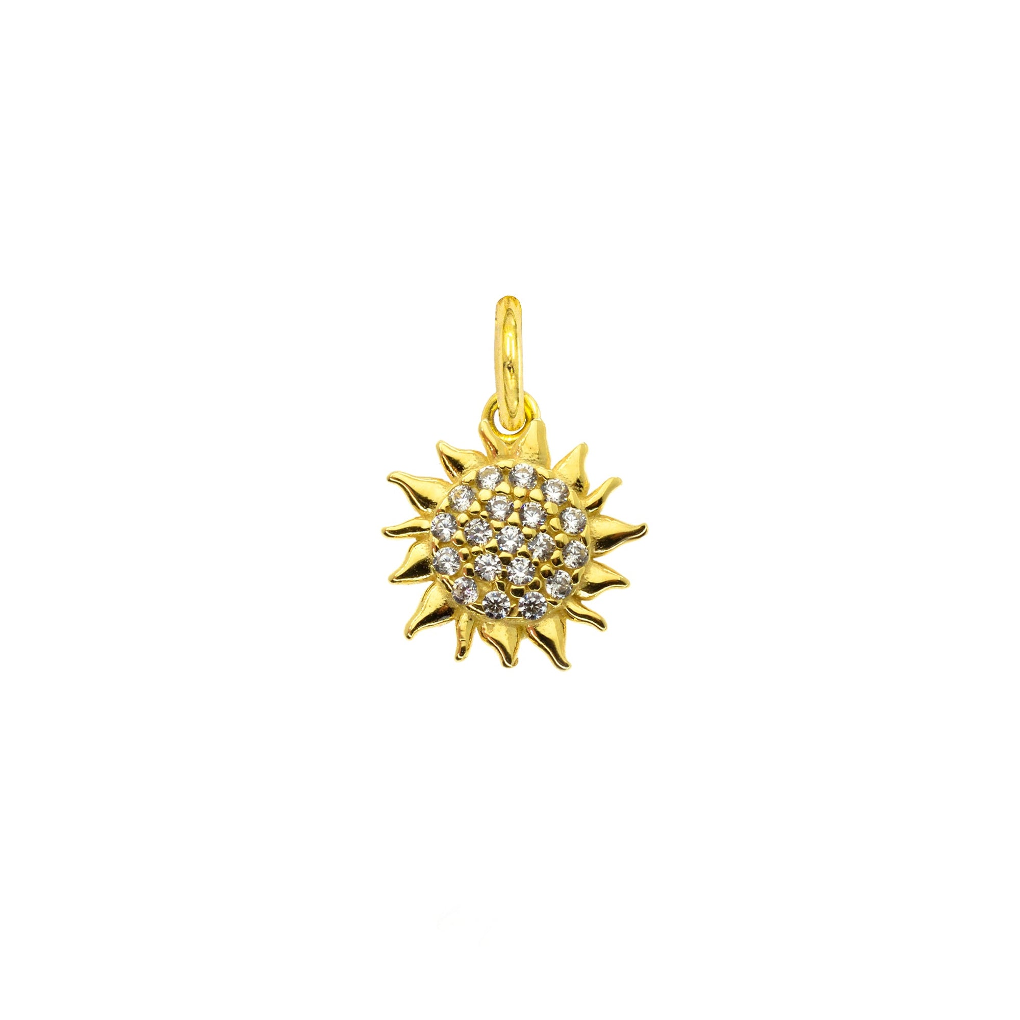 Charm Sole in Oro e Zirconi