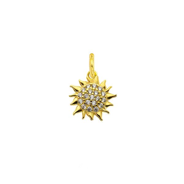 Charm Sole in Oro e Zirconi