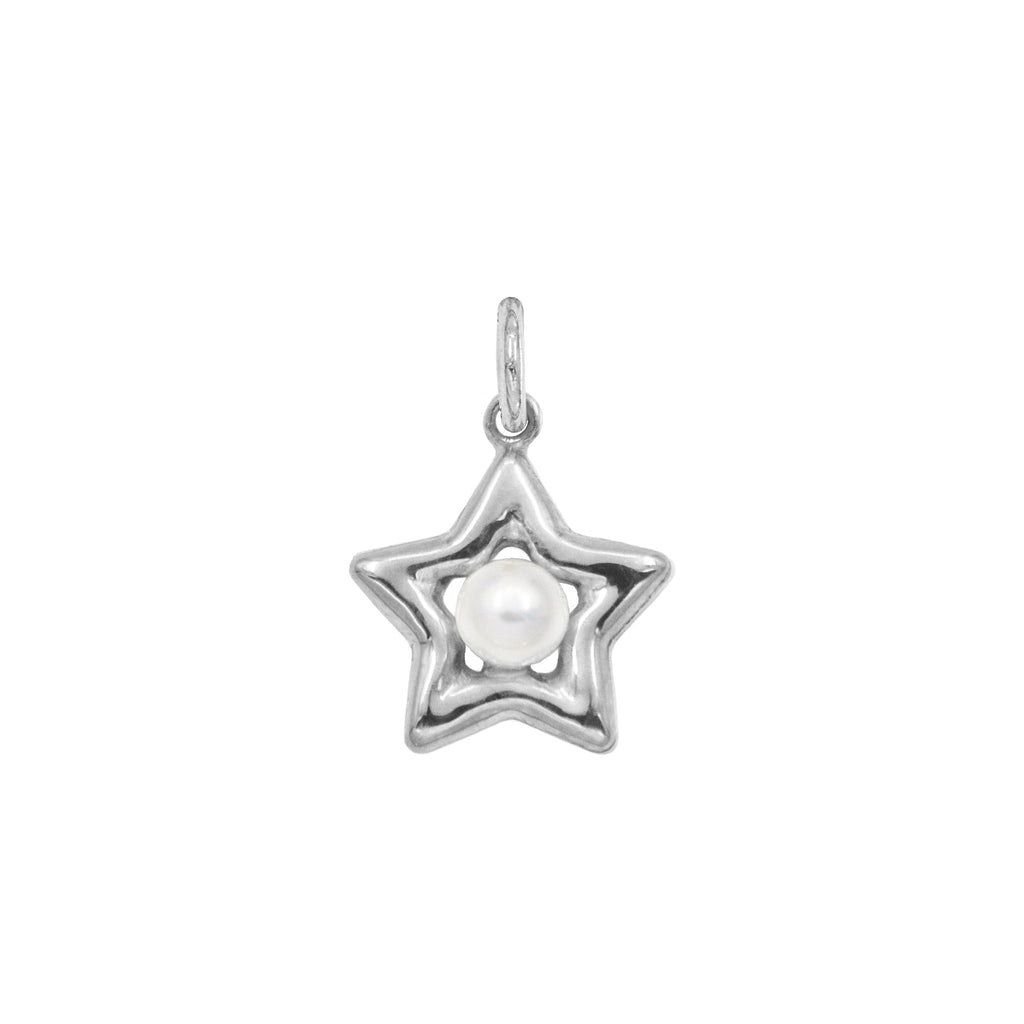 Charm Stella in Oro e Perla in oro bianco | Facco Gioielli