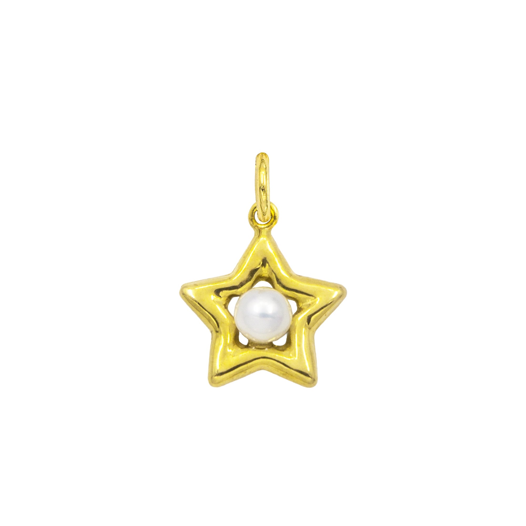 Charm Stella in Oro e Perla