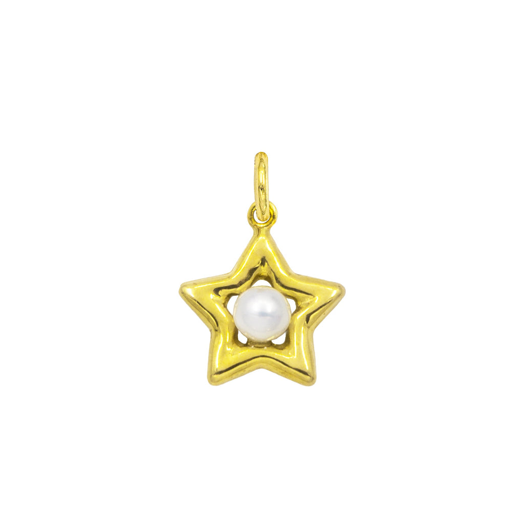 Charm Stella in Oro e Perla in oro giallo | Facco Gioielli