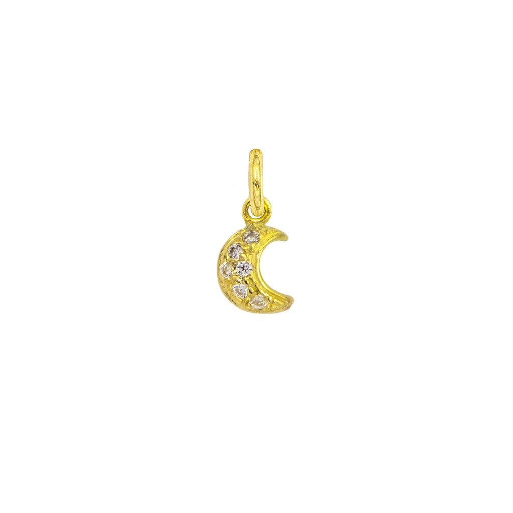 Charm Luna in Oro e Zirconi in oro giallo | Facco Gioielli