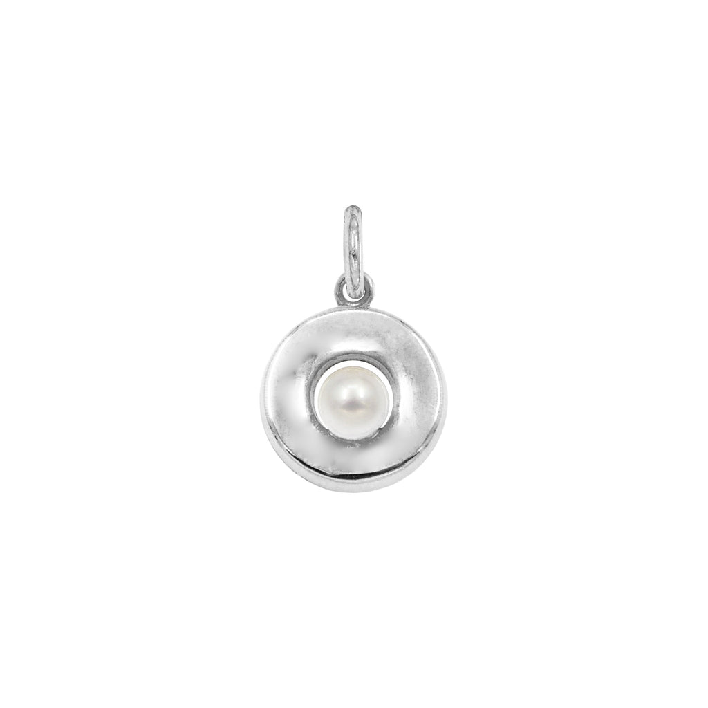 Charm Cerchio in Oro e Perla in oro bianco | Facco Gioielli