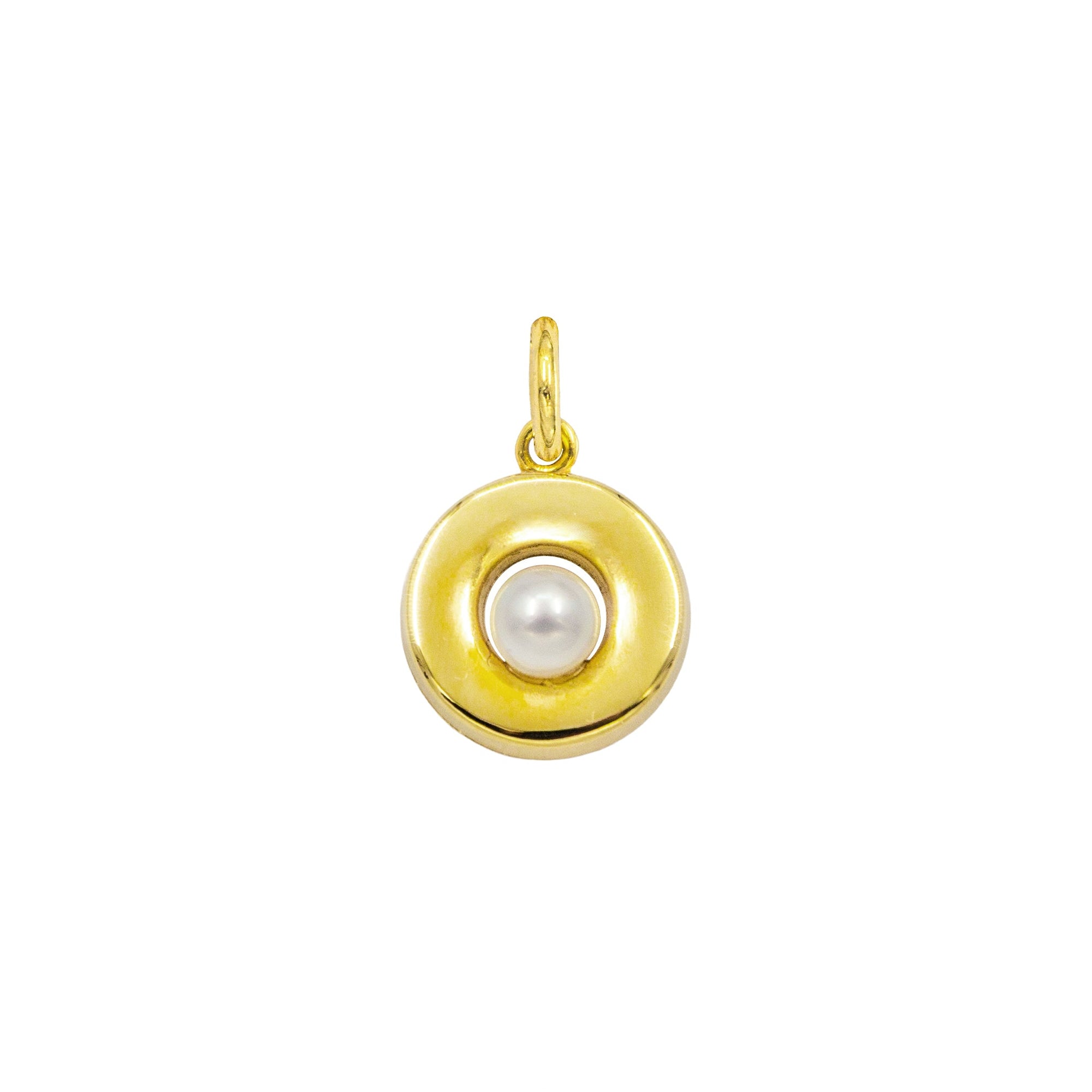 Charm Cerchio in Oro e Perla