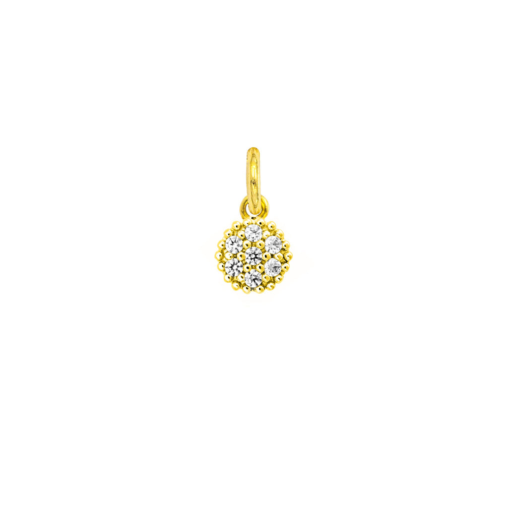 Charm Círculo de Oro con Circonitas en oro amarillo | Facco Gioielli