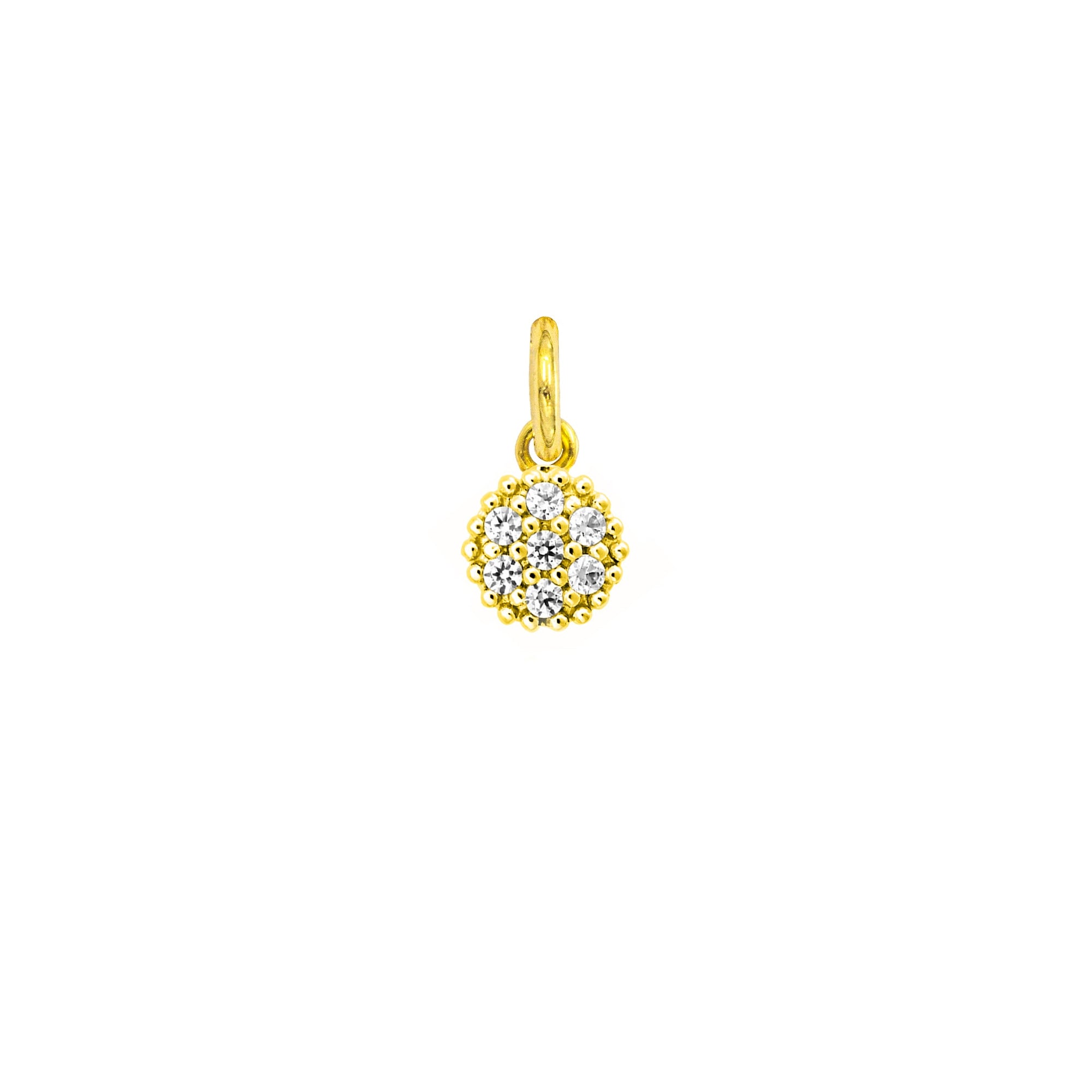 Charm Cerchio in Oro e Zirconi