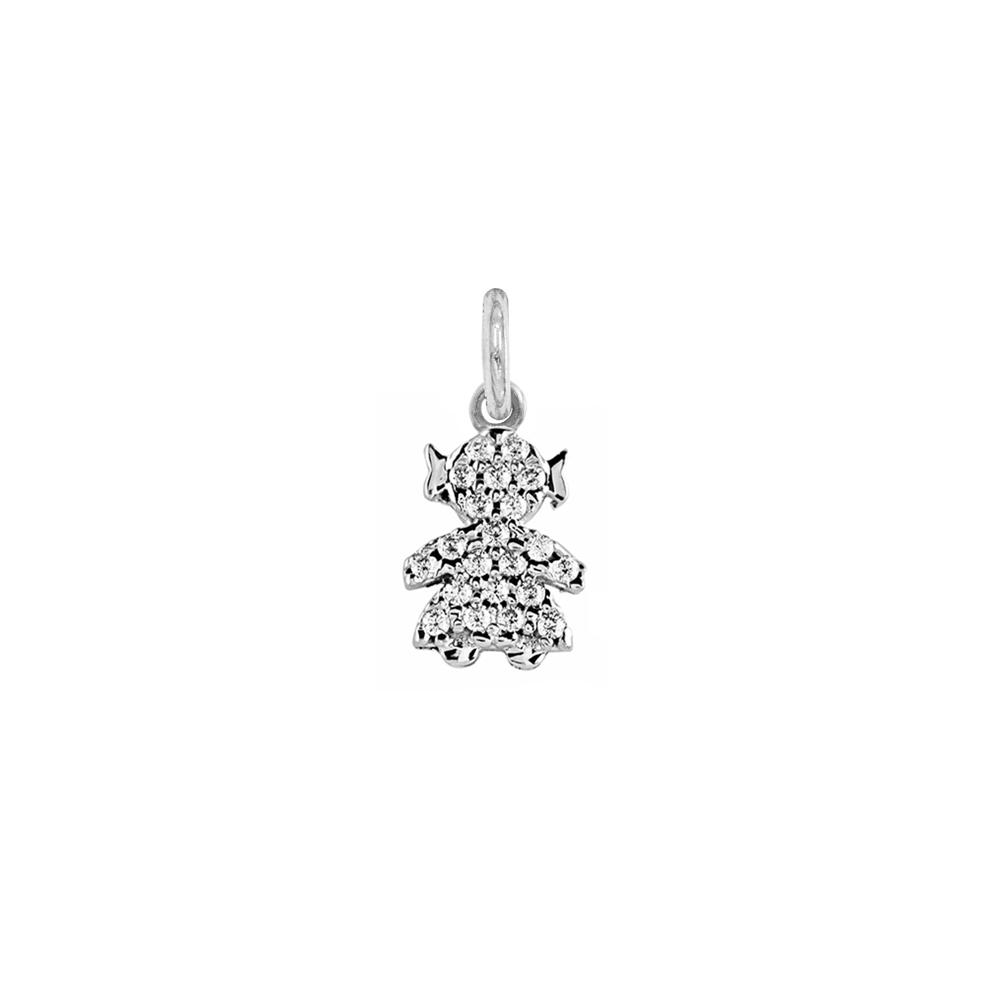 Charm Bambina in Oro e Zirconi