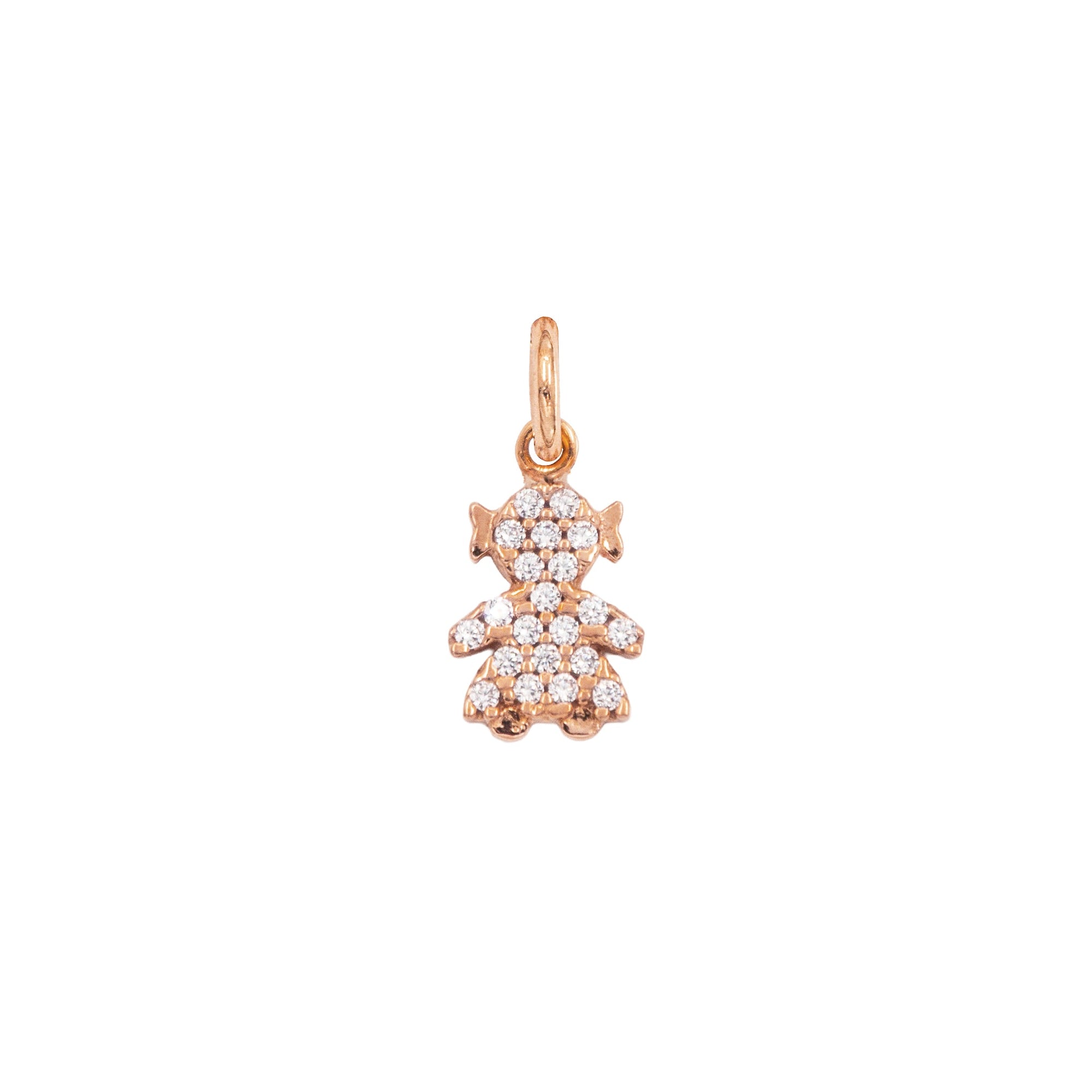 Charm Bambina in Oro e Zirconi