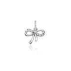 Charm Fiocco in Oro e Zirconi in Oro bianco | Facco Gioielli