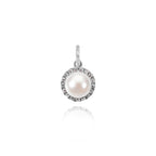 Charm Perla in Oro e Zirconi in Oro bianco | Facco Gioielli