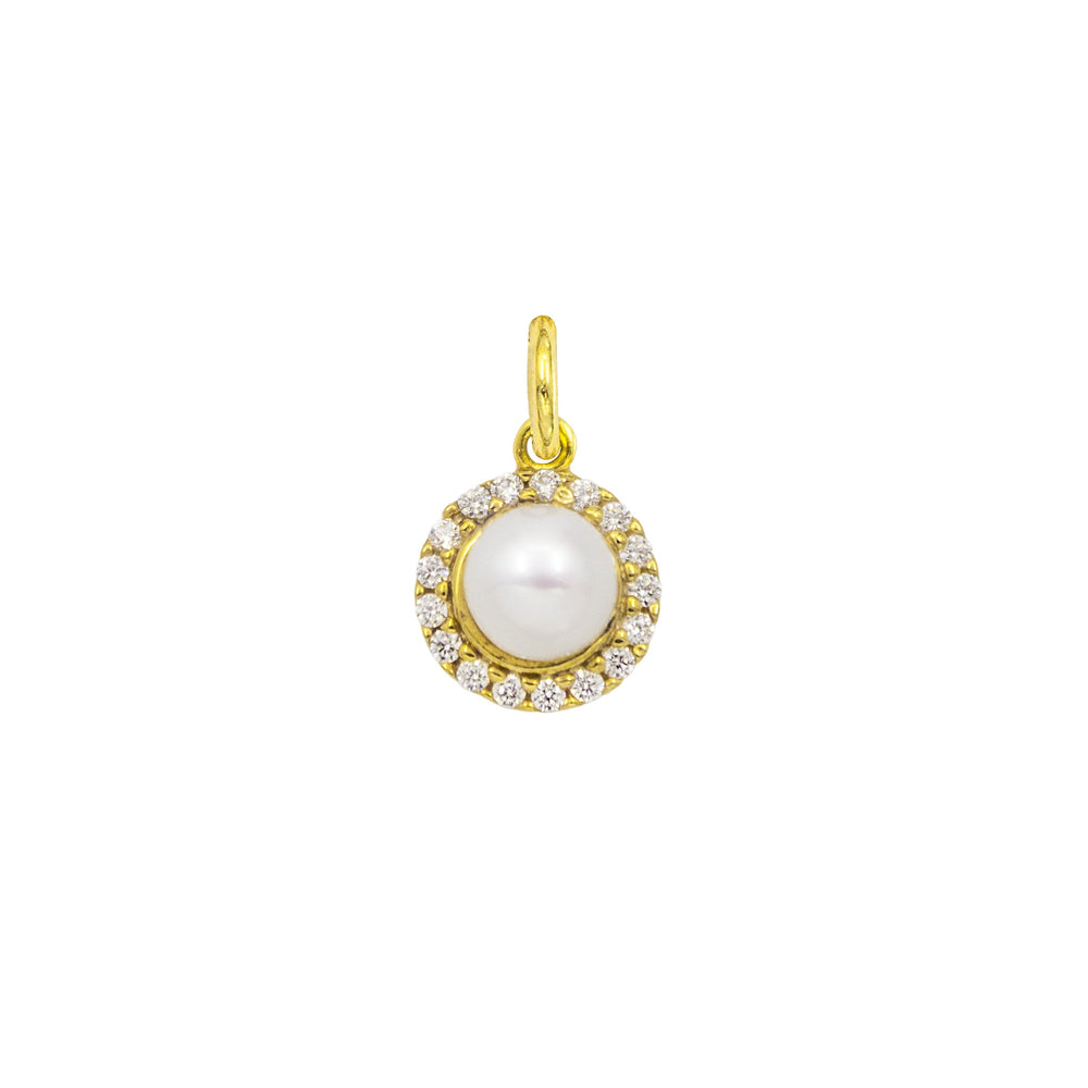 Charm Perla in Oro e Zirconi in oro giallo | Facco Gioielli