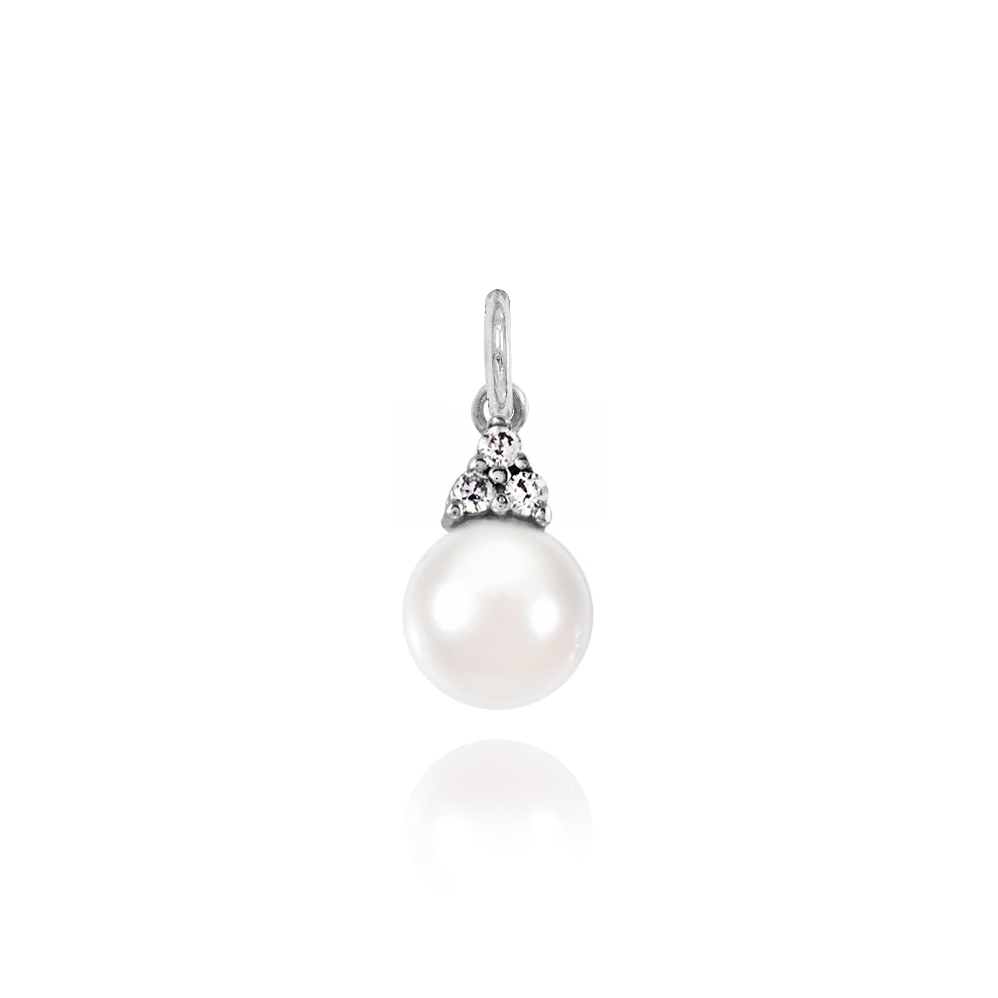 Charm Perla in Oro e Zirconi