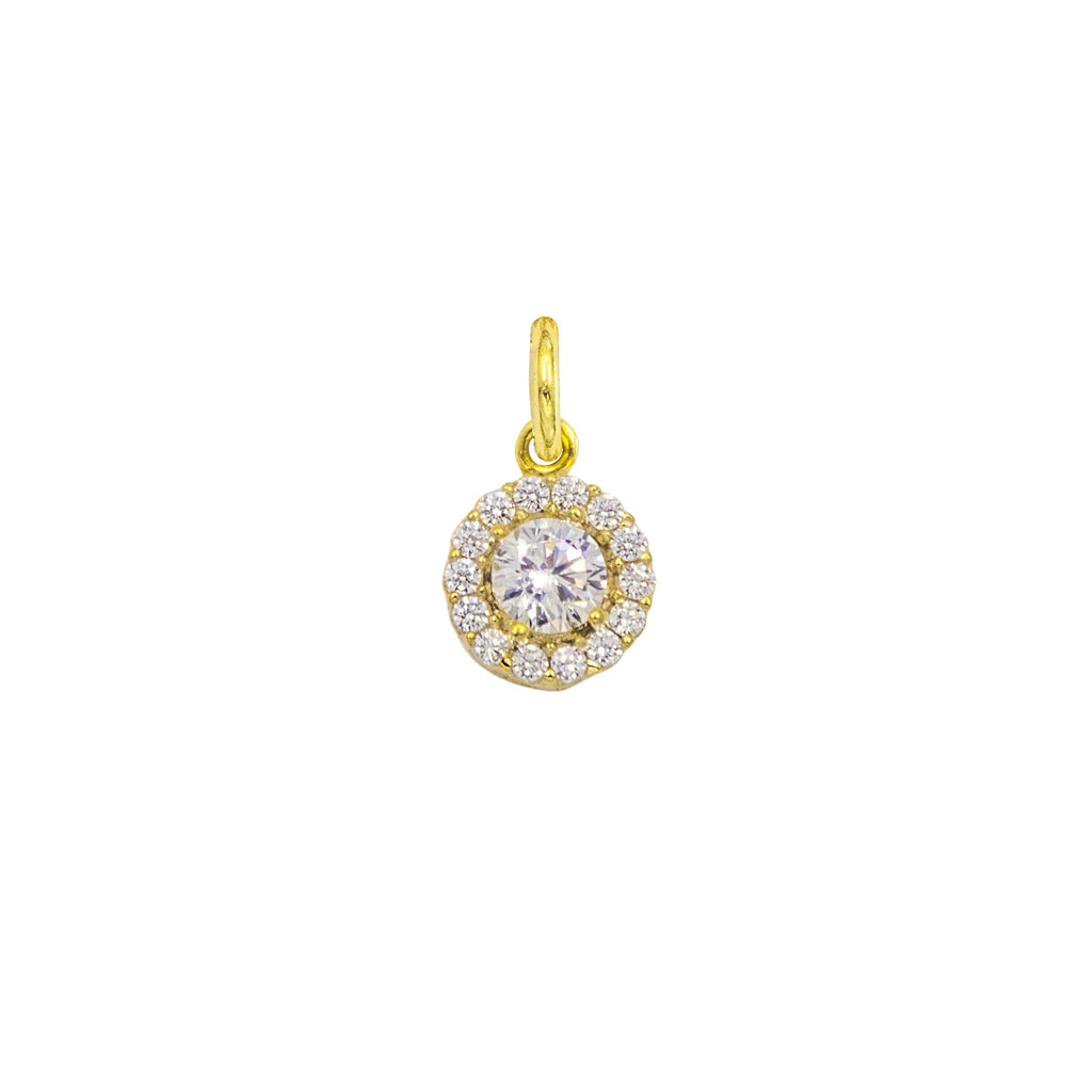 Gold Light Charm with Zirconia in yellow gold | Facco Gioielli