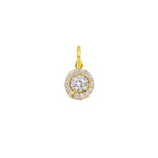 Gold Light Charm with Zirconia in yellow gold | Facco Gioielli