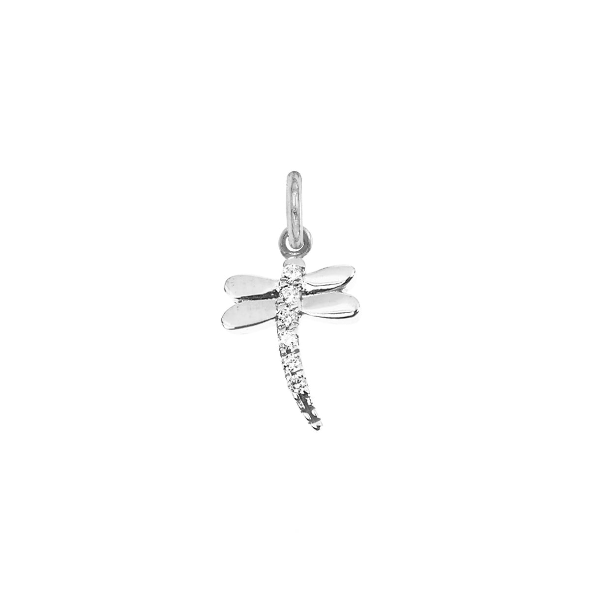 Charm Libellula in Oro e Zirconi in Oro bianco | Facco Gioielli