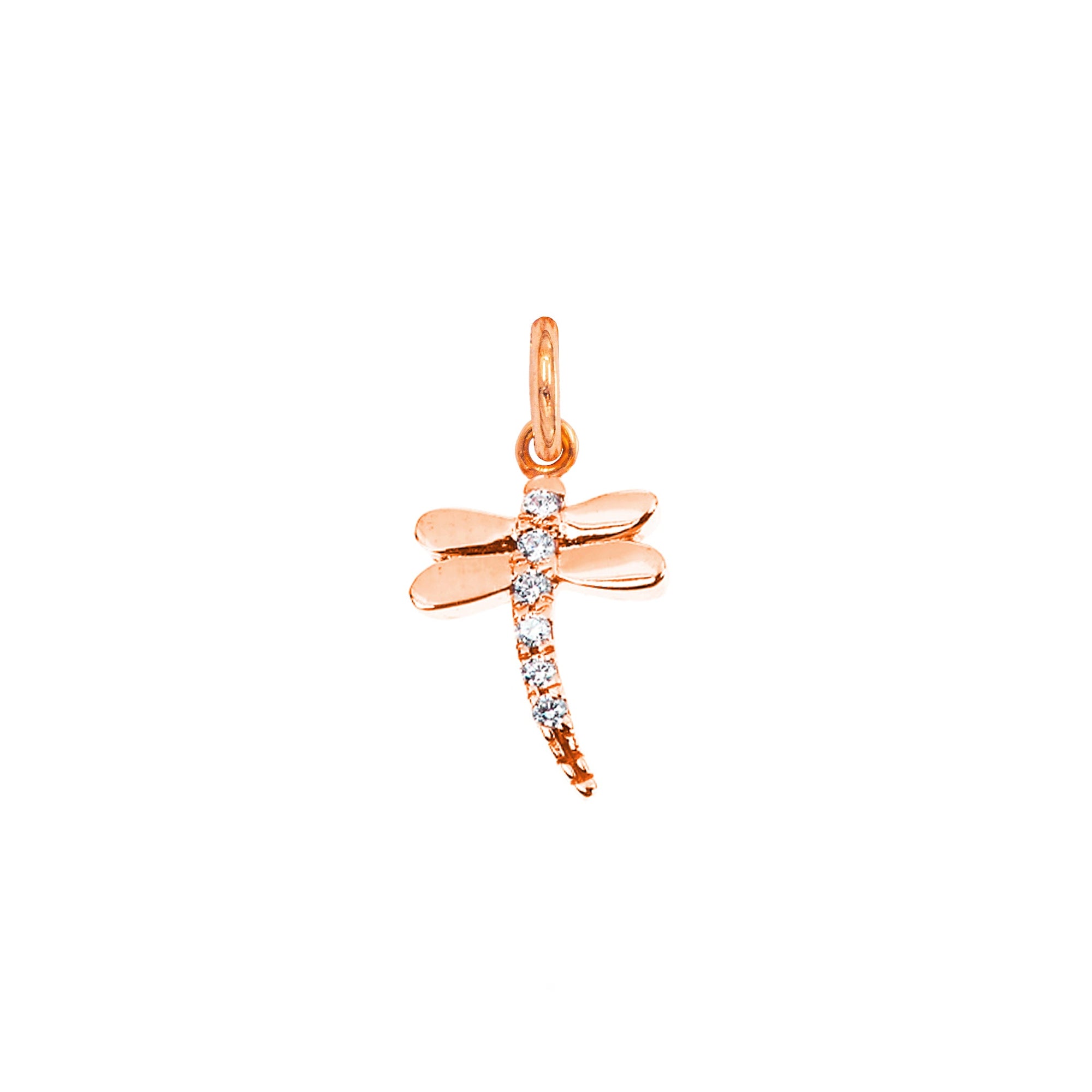 Charm Libellula in Oro e Zirconi
