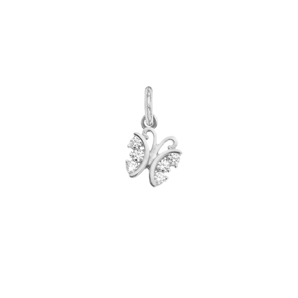 Charm Farfalla in Oro e Zirconi in Oro bianco | Facco Gioielli