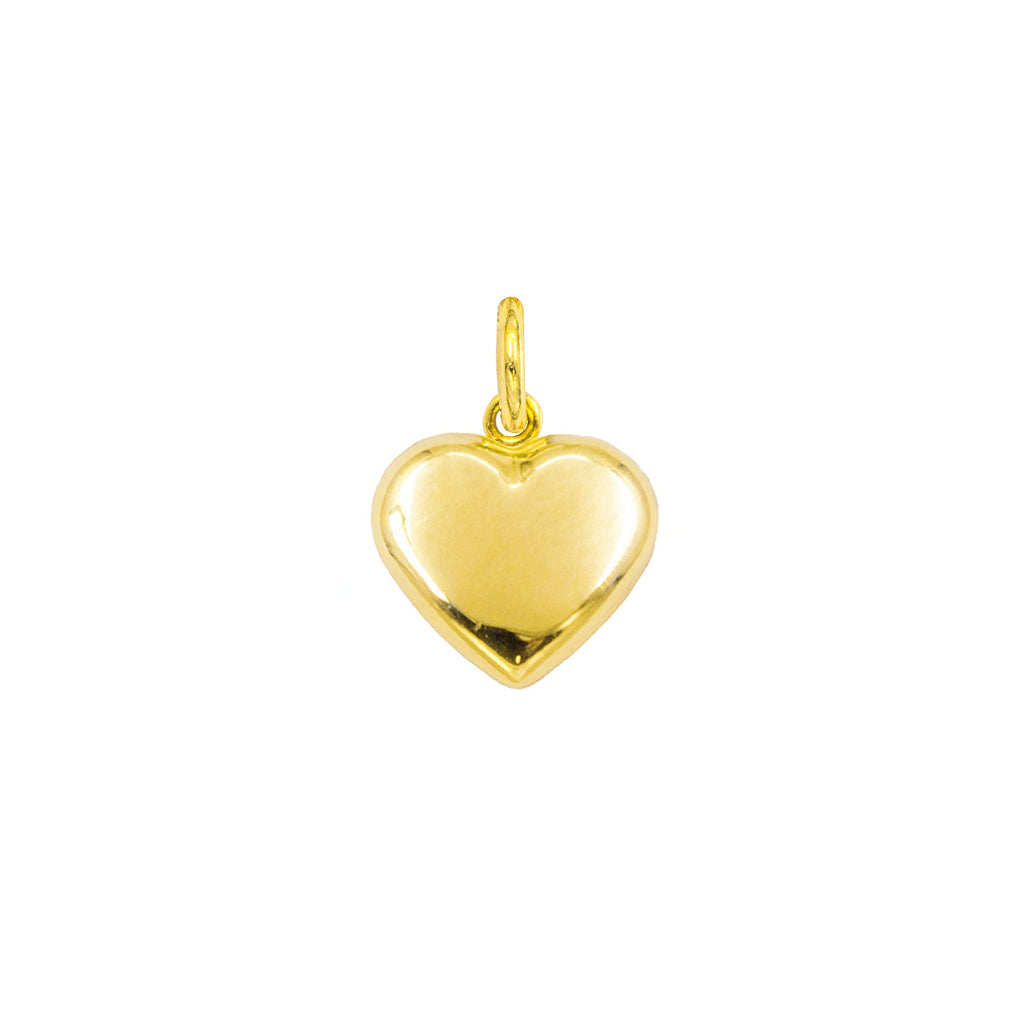Gold Heart Charm in yellow gold | Facco Gioielli